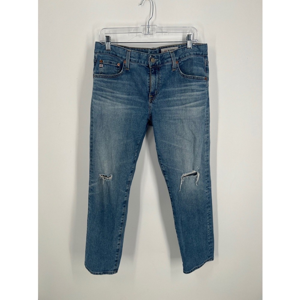 AG Adriano Goldschmied The Ex-Boyfriend Slouchy Slim Distressed Jeans Blue 31R